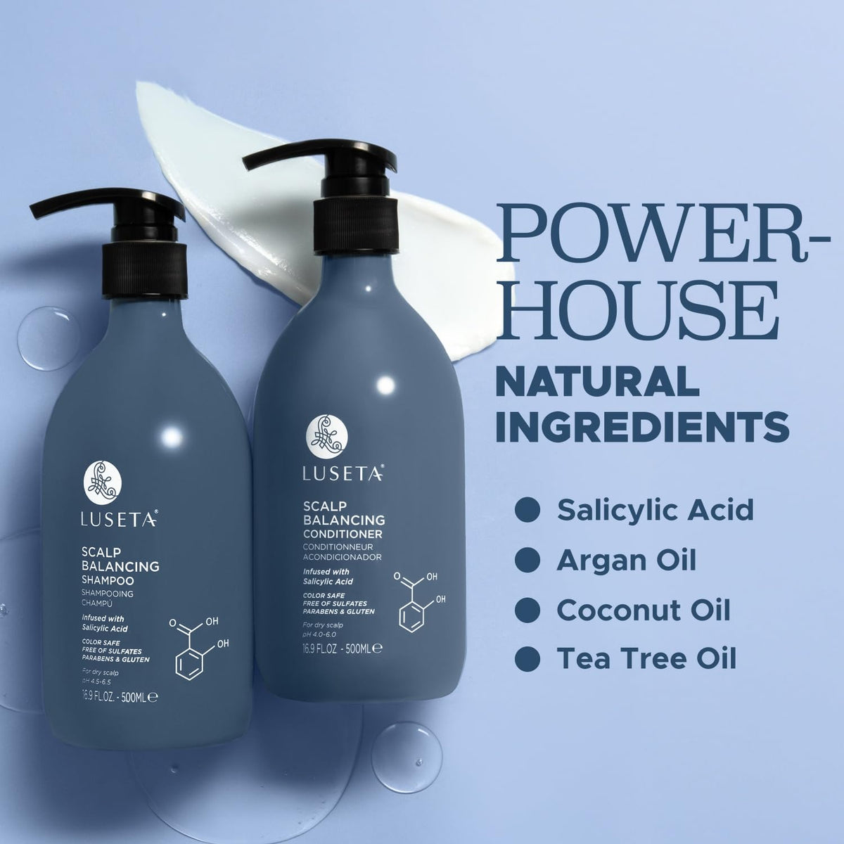 Luseta key ingredients salicylic acid tea tree and argan promoting clarity