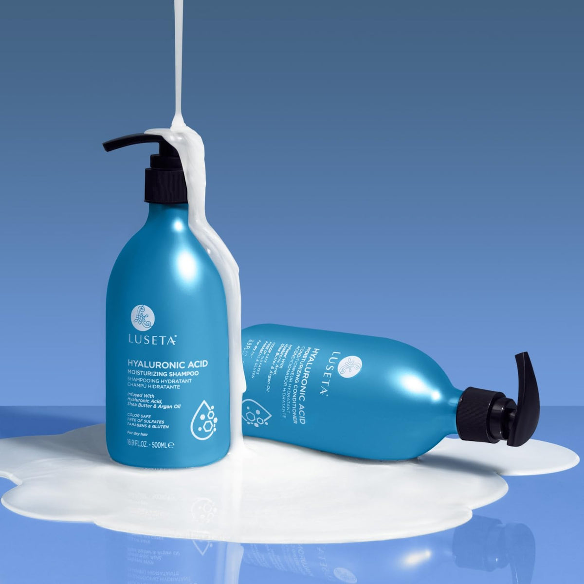 LUSETA natural ingredients display of argan shea avocado coconut showing nourishing benefit