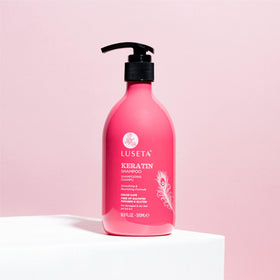 LUSETA keratin ingredient visual emphasizing repair and strength