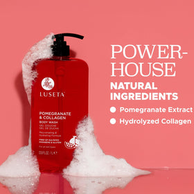Luseta label detail close-up showing ingredient list and sulfate-free benefit
