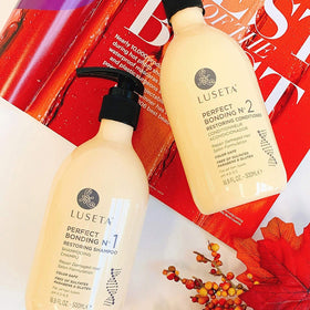 Luseta product label close-up showing ingredients and gentle pH benefit