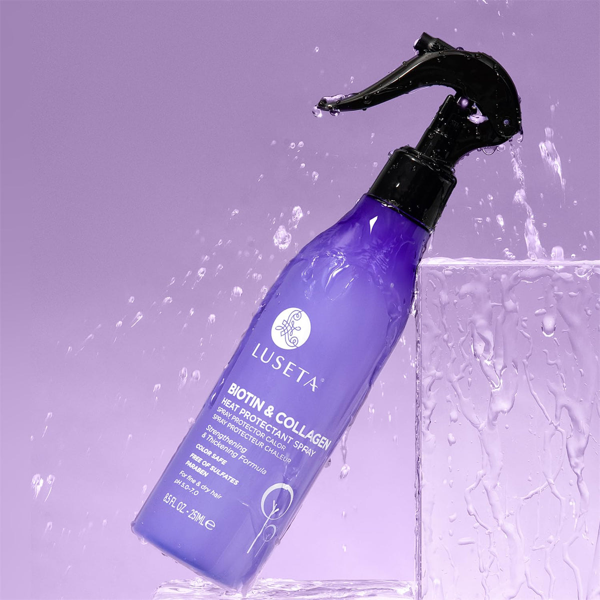 Luseta in a styling scene during blow-drying for visible shine