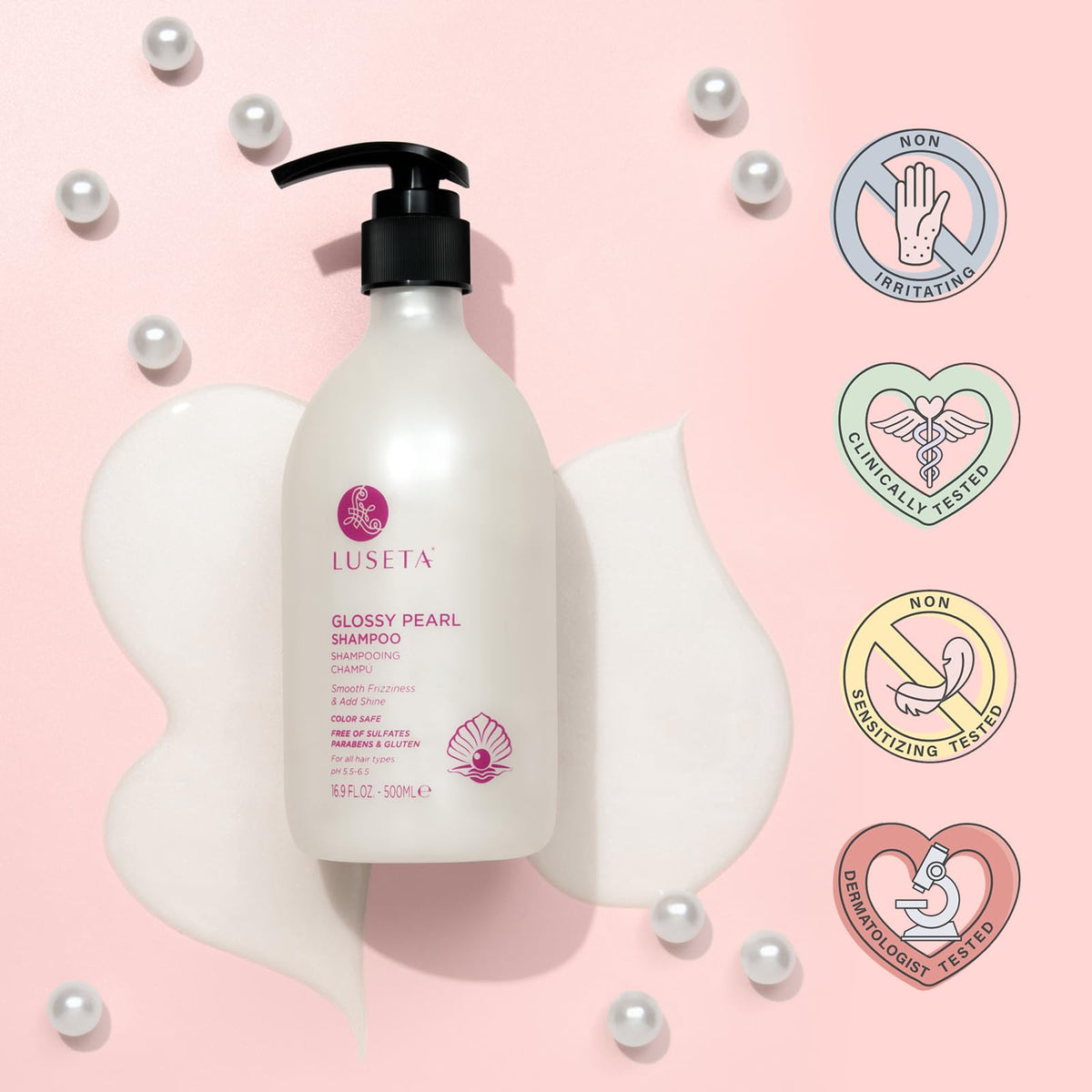 LUSETA sleek hair after use showing shine and smoothness benefit