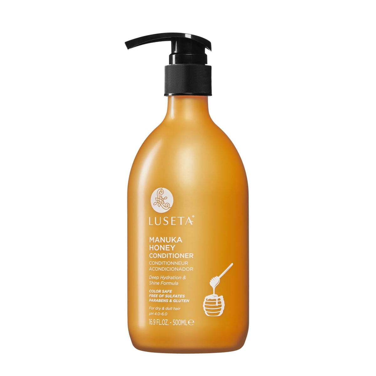 LUSÉTA front bottle view showing packaging and clear product benefit