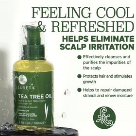Luseta oil texture drop on fingertip demonstrating lightweight absorption benefit