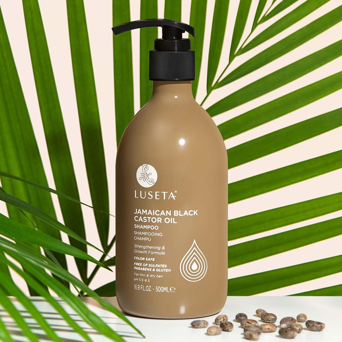Luseta pour action shampoo illustrating easy application