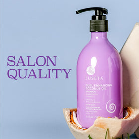 LUSATA shampoo pour close-up revealing creamy texture for gentle moisturizing action