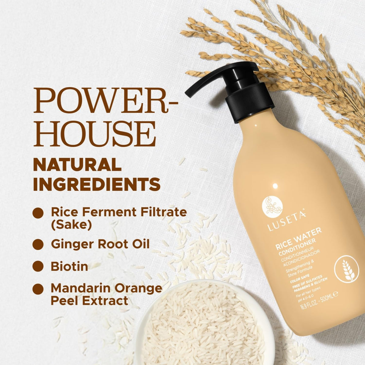 LUSETA creamy conditioner texture pouring for easy detangling