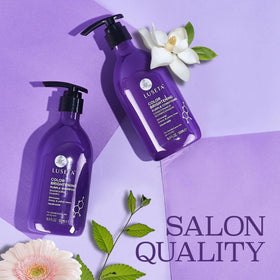 Luseta shampoo lather texture showing gentle cleansing and toning benefit