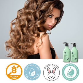 Luseta shampoo foaming on hand showing gentle lather benefit