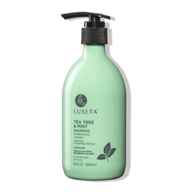 Luseta bottle front view showing label and cooling tea tree benefit