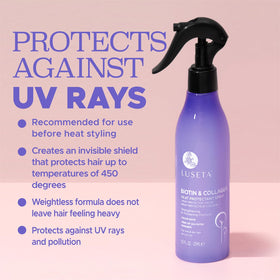 Luseta fine-mist texture visible on hand for lightweight protection