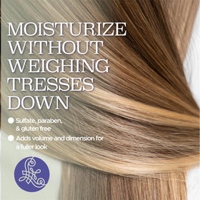 Luseta conditioner texture close-up illustrating creamy moisturizing formula