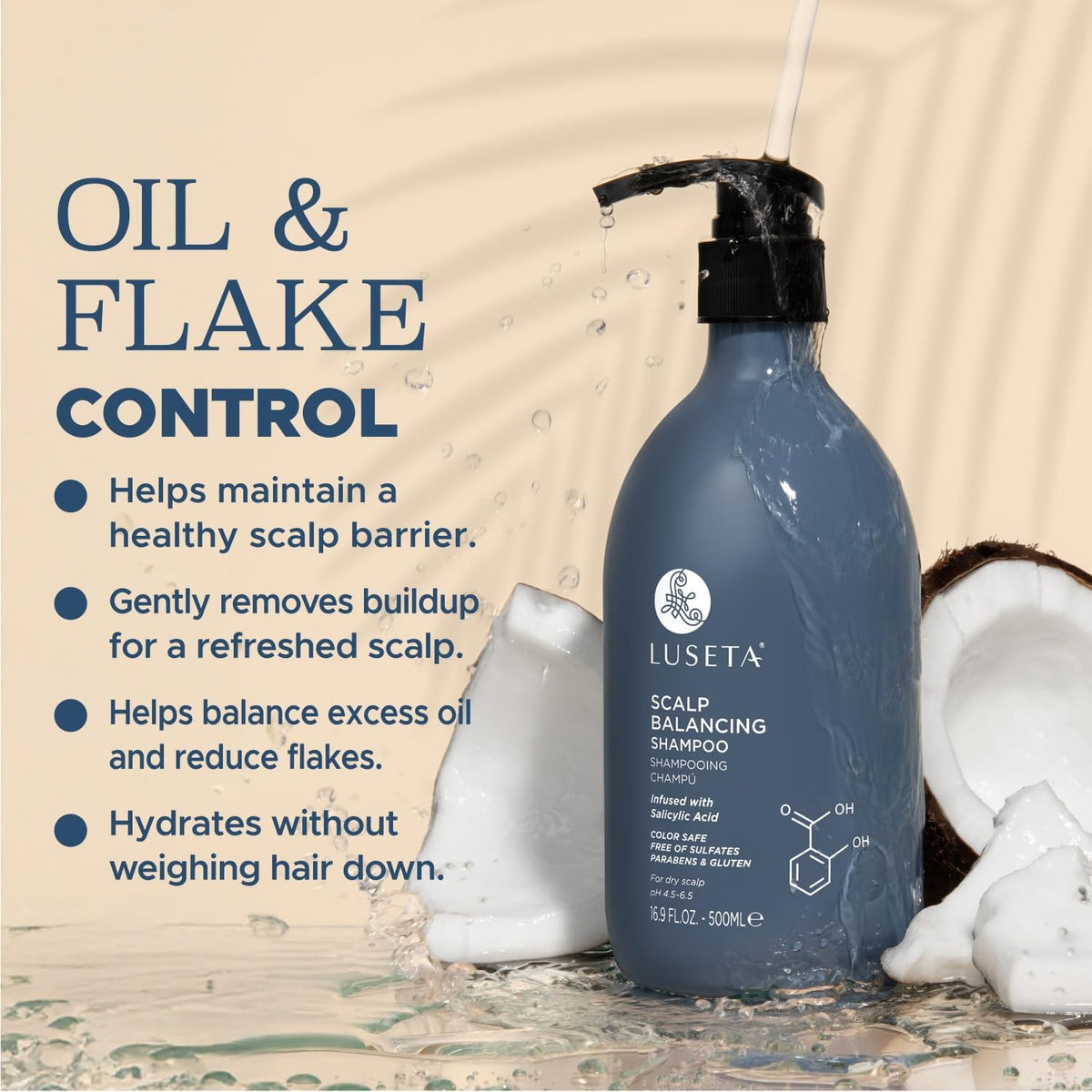 LUSETA lather texture close-up demonstrating gentle cleansing