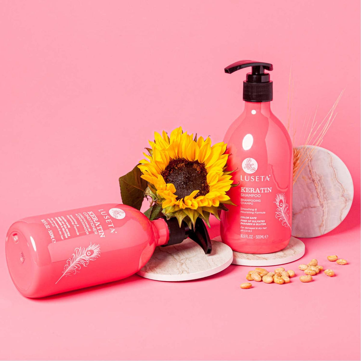Luseta shampoo lather texture closeup demonstrating gentle cleansing and smoothing