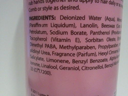 Luster's product being applied to hair demonstrating detangling benefit
