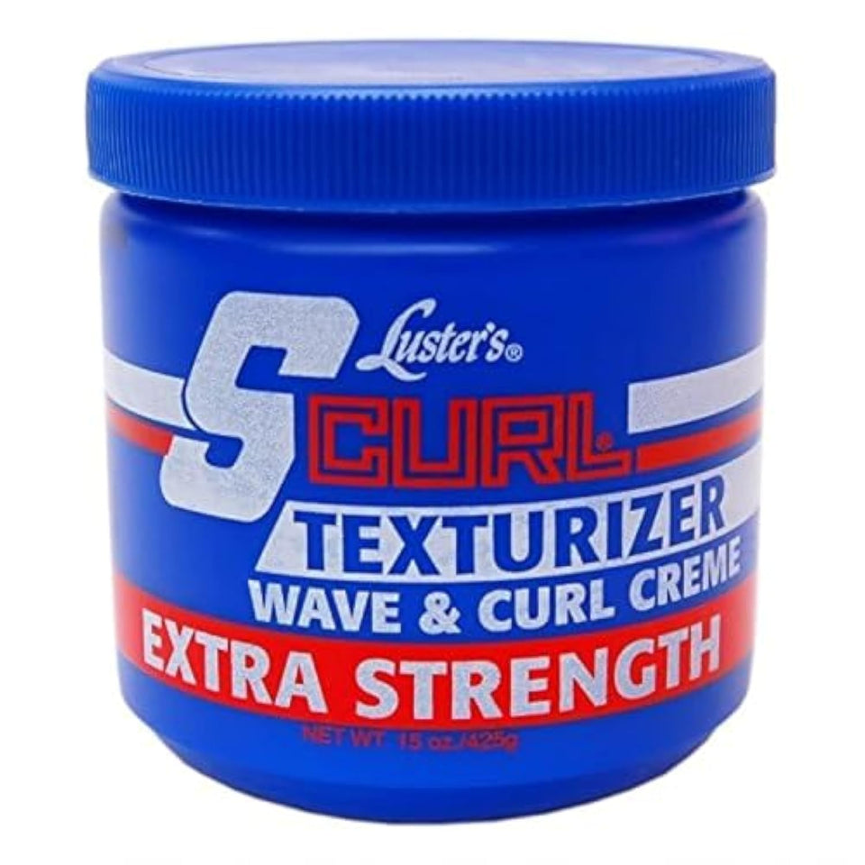 Luster's jar front packaging showing product name and extra strength benefits