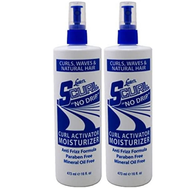 Luster's S-Curl front packaging showing label and 16 oz bottle for easy identification and value