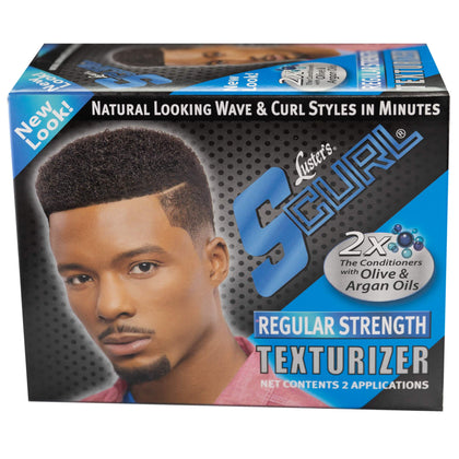 Luster's SCurl front packaging showing product and benefits