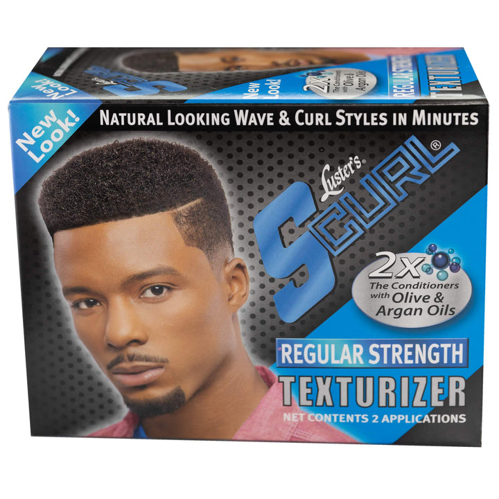 Luster's SCurl front packaging showing product and benefits