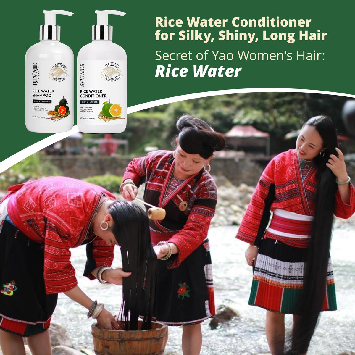 Luv Me Care in-use wet hair being washed to show gentle cleansing benefit
