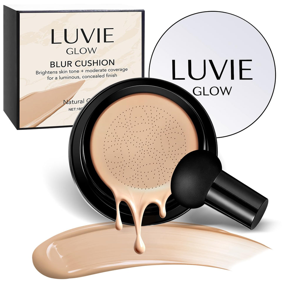 Luvie Glow front packaging showing compact and logo, polished presentation benefit
