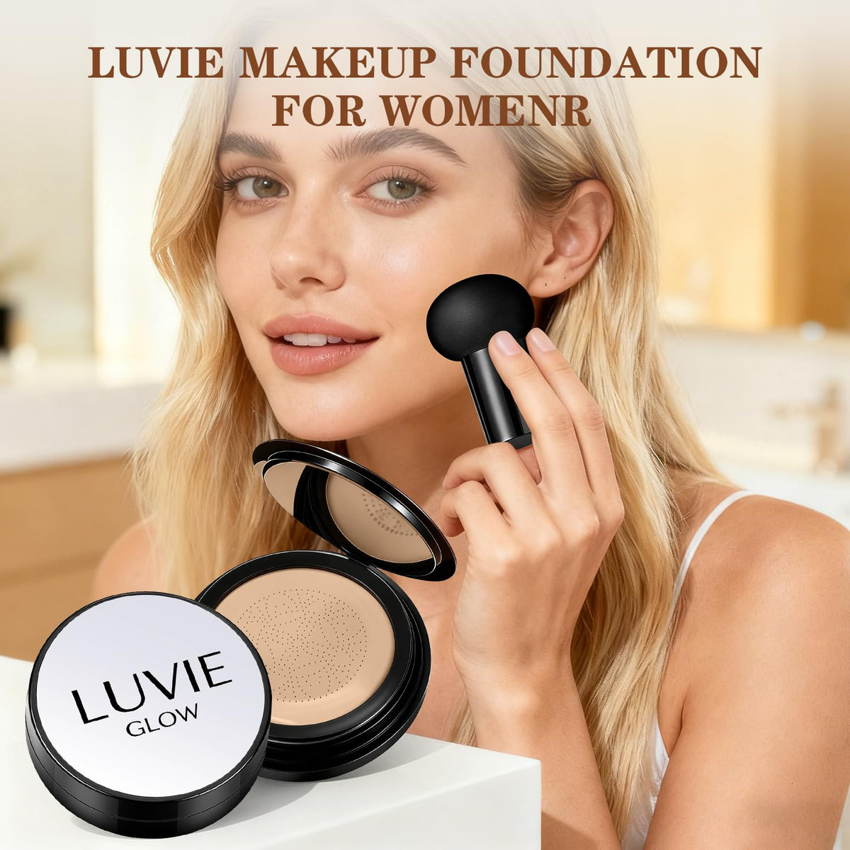 Luvie Glow size and scale with hand showing compact portability and ease