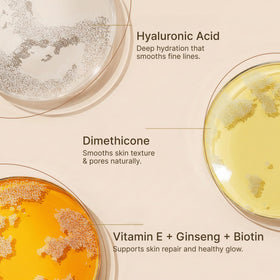 LUVIE hyaluronic acid and aloe visual emphasizing hydrating, soothing skincare benefit