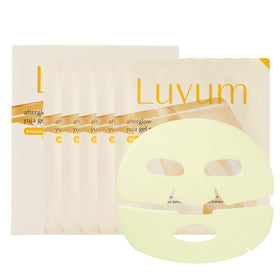 LUVUM front packaging showing five hydrogel masks and benefits