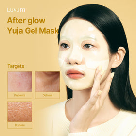 LUVUM model wearing mask at night for overnight hydration benefit