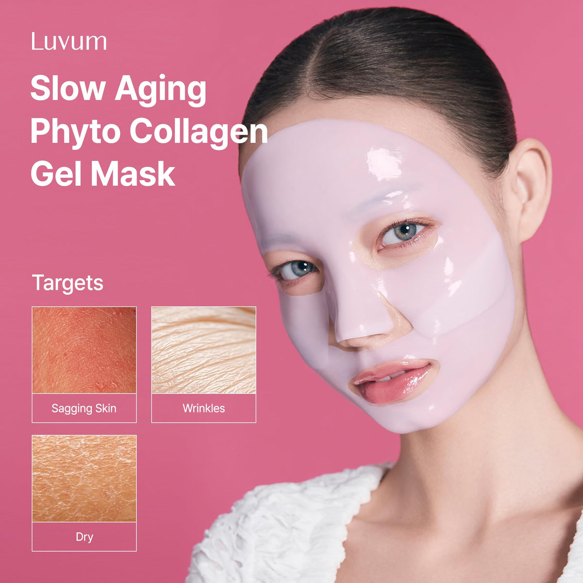 LUVUM mask on model at night demonstrating comfortable overnight wear