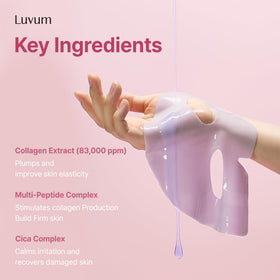 LUVUM mask held in hand for size comparison and easy application