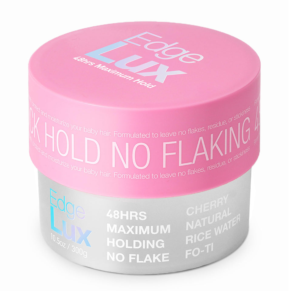 Lux Collection front jar showing product label and size benefit hold