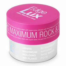 Lux Collection front jar view showing product branding and hold benefits