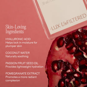 Lux Unfiltered being applied at jawline to blend seamless bronzed edges