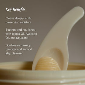 Lux Unfiltered close-up texture of balm, shows creamy meltable consistency