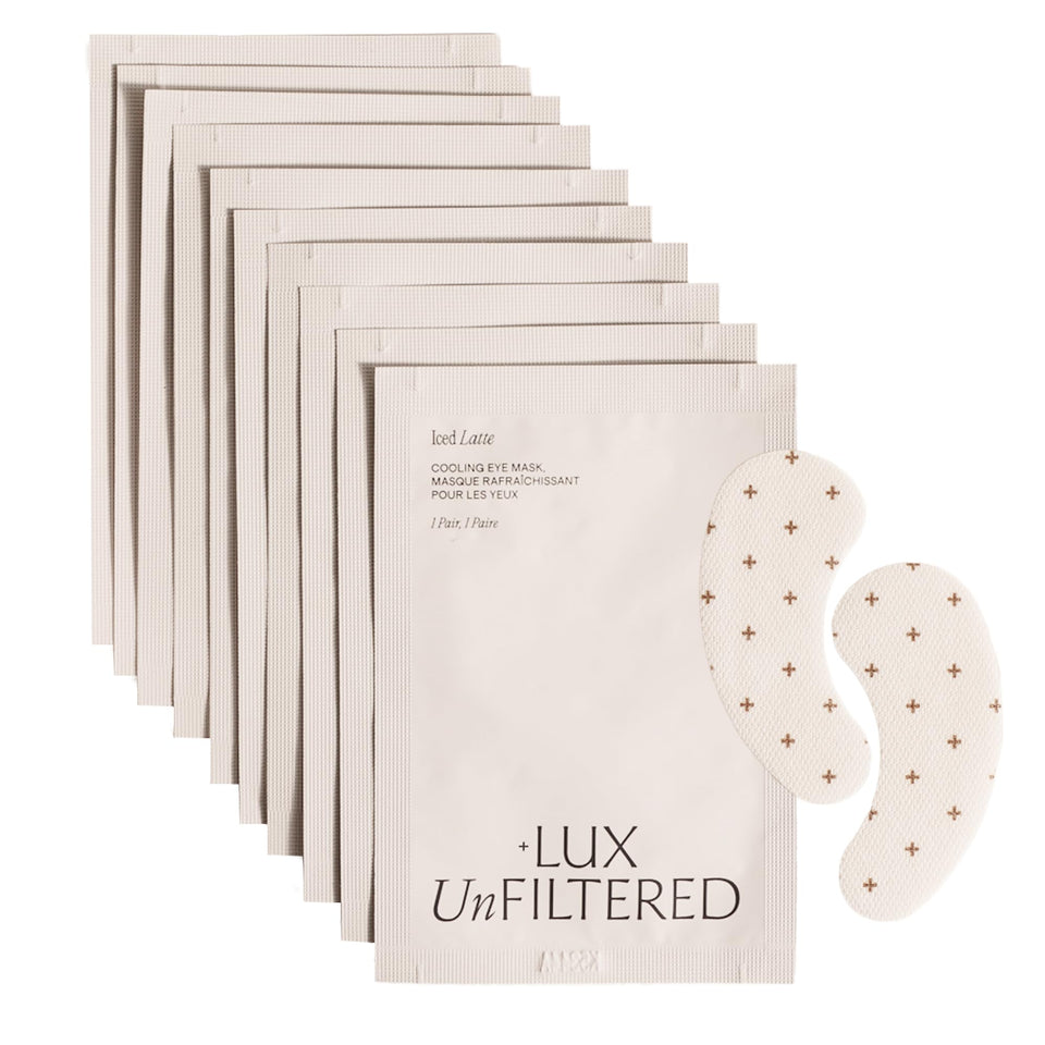 Lux Unfiltered front packaging showing 10 pairs and product benefit