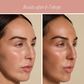 Lux Unfiltered finished makeup look demonstrating natural bronze under foundation