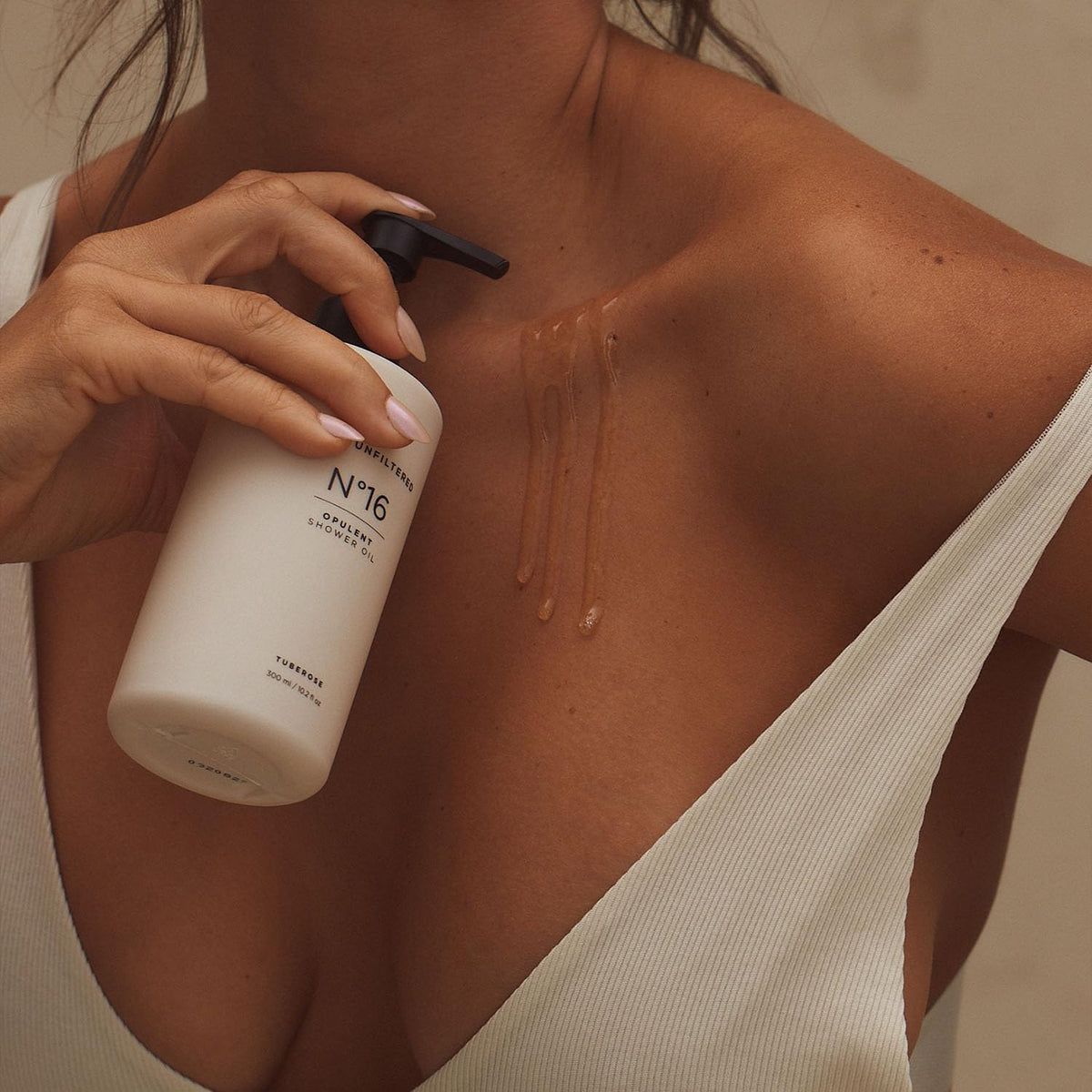 Lux Unfiltered bottle on shower shelf illustrating daily routine convenience