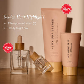 Lux Unfiltered N°32 gradual lotion pump detail highlighting easy dispensing and smooth application