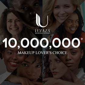 LUXAZA set on a vanity near a mirror showing natural everyday styling
