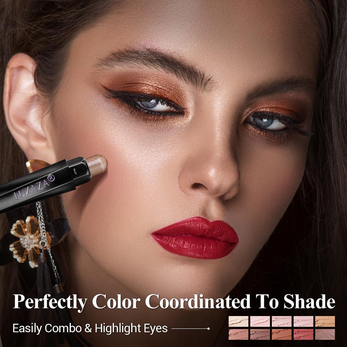 LUXAZA PRO built-in brush detail demonstrating easy blending and precision