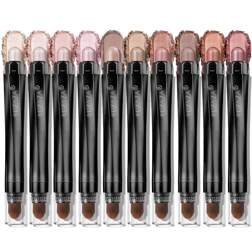 LUXAZA PRO front packaging showing the 10-piece neutral eye set and convenient case