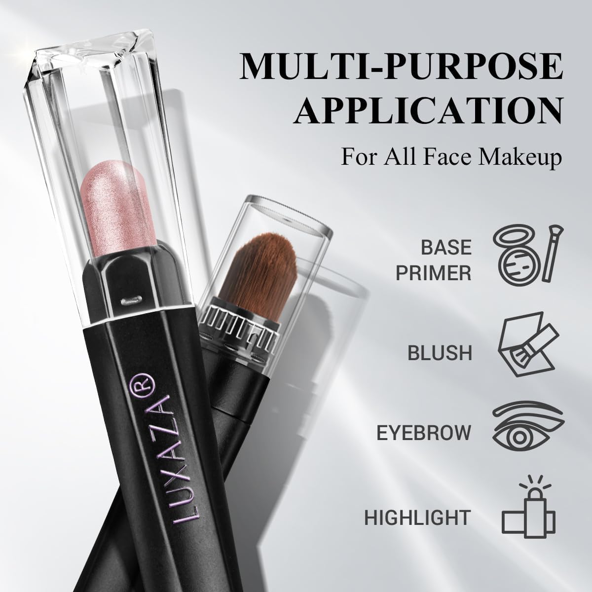 LUXAZA PRO size comparison with common pencil showing travel-friendly compactness
