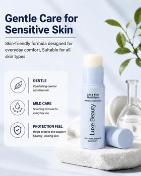 Luxe Beauty label and ingredients detail highlighting key actives and nourishing benefits