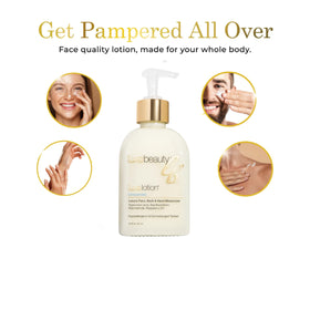LUXE Beauty on hands after washing showing soft, smooth skin benefit