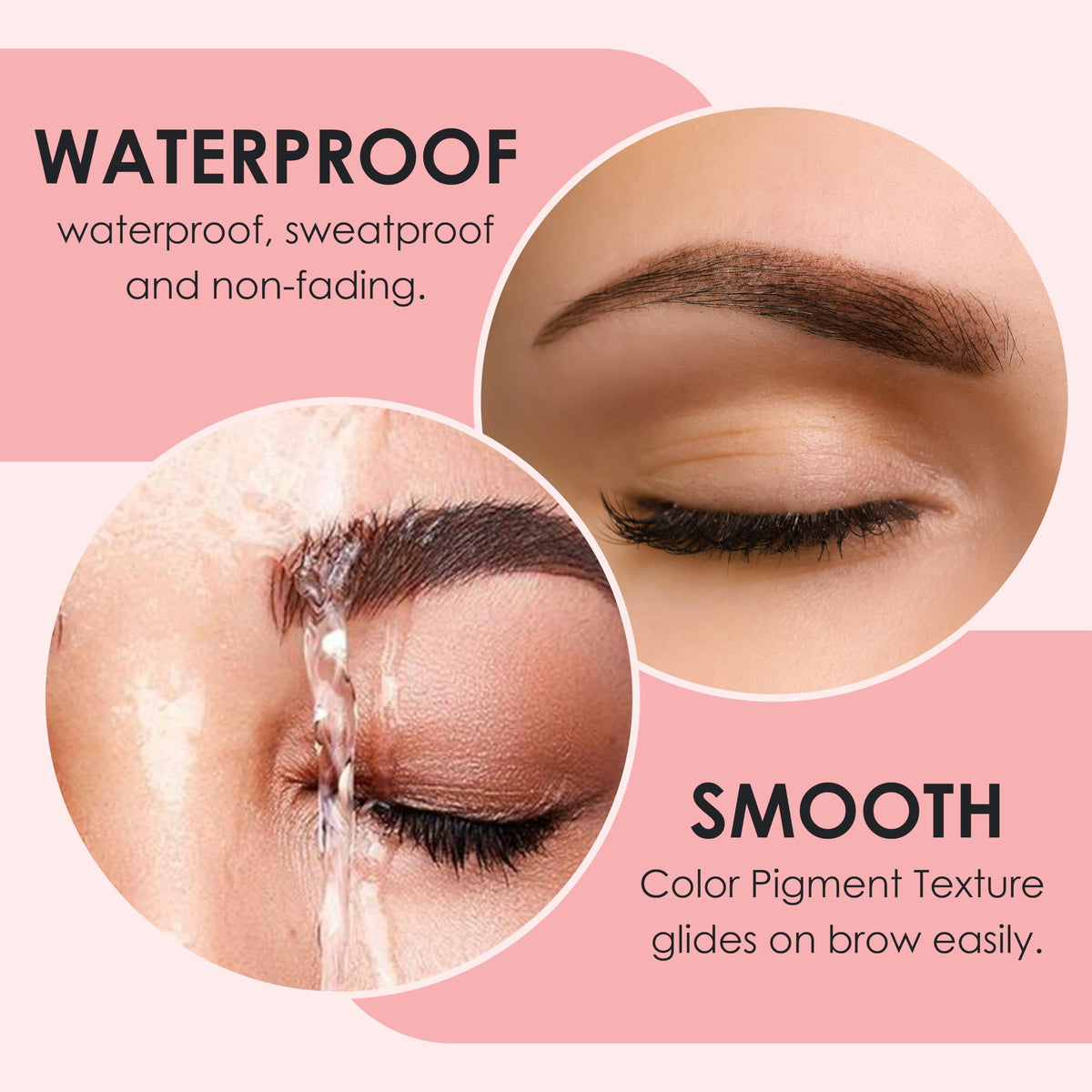 LUXE applying tint on a brow to show precise control and natural darkening