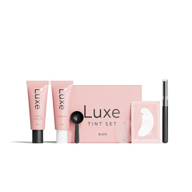 LUXE front packaging showing kit components and clear result benefits