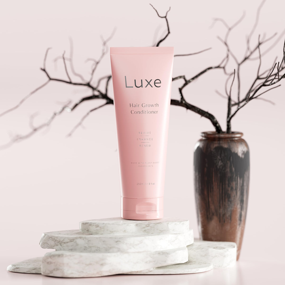 LUXÉ cream texture close-up demonstrating smooth plant-based formula for nourishment