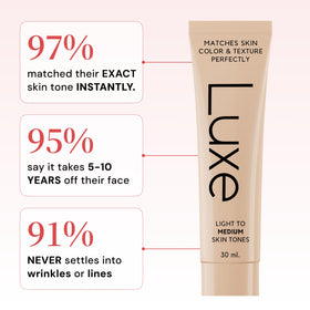 LUXE blending along jawline to show true-match transition and seamless edge